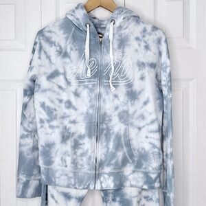 Aeropostale M Blue/white  Tie Dye Women's Sweatsuit Set Soft Jogger & Hoodie Y2K